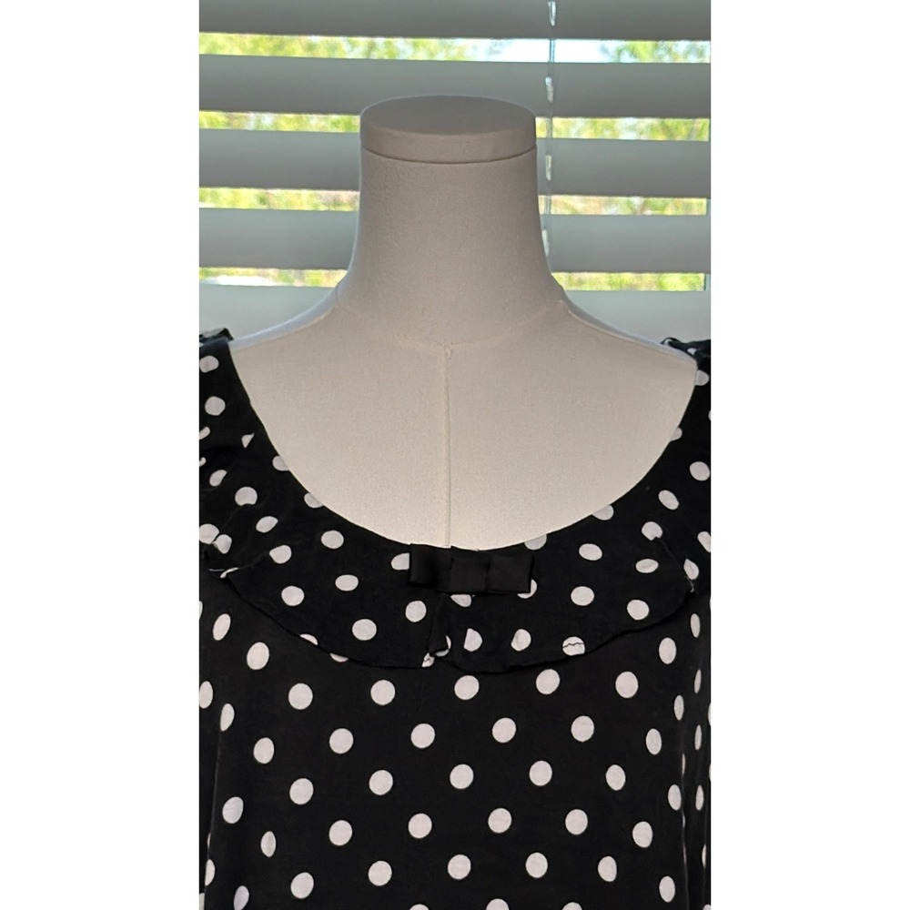 Kate Spade Dream A Little Dream Chemise S Polka Dot Ruffle Bow Nightgown Dress - Picture 9 of 15
